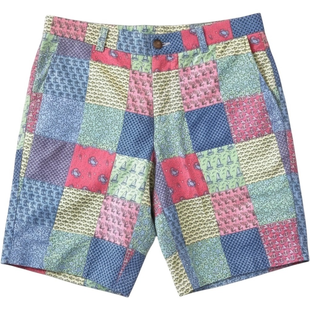 Vineyard Vines Men's Shorts Patchwork Nautical Print Whales Sailboats - Size 30